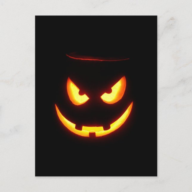 Spooky Jack o lantern Vykort (Framsida)