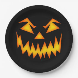 Spooky Jack'o'Lantern Ansikte Black Halloween