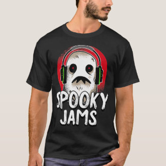 Spooky Jams Lazy Halloween Costume Ghost DJ Creepy T Shirt