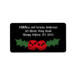 Spooky jul Creepy Goth Thned Helgdag Adressetikett