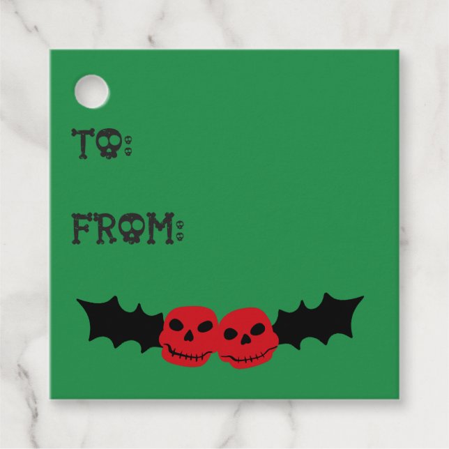 Spooky jul Creepy Goth Thned Helgdag Gåvor Etiketter (Framsida)