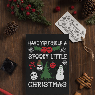 Spooky jul Creepy Goth Thned Helgdag Kort