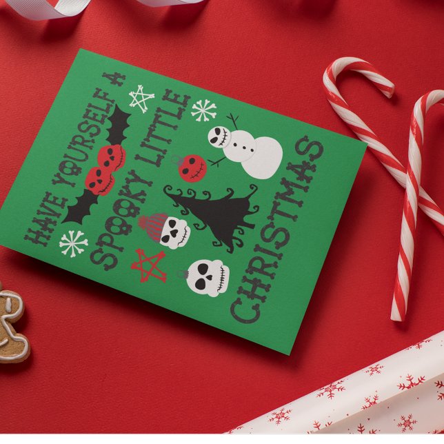 Spooky jul Creepy Goth Thned Helgdag Kort (Skapare uppladdad)