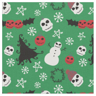 Spooky jul Creepy Goth Thned Helgdag Tyg