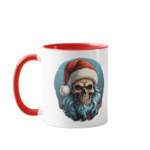 Spooky jul Santa Skull Funny Julafton