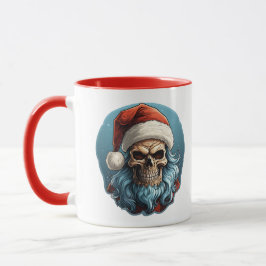 Spooky jul Santa Skull Funny Julafton Mugg