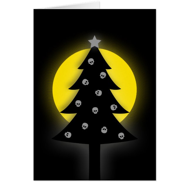 Spooky Julgran Hälsningskort (Framsidan)