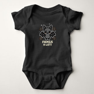 Spooky Kawaii Fladdermus Halloween Baby Bodykostyd T Shirt