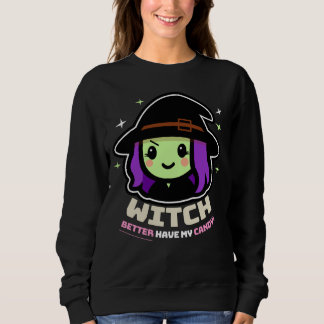 Spooky Kawaii Witch Halloween Women's Sweatshirt T Shirt