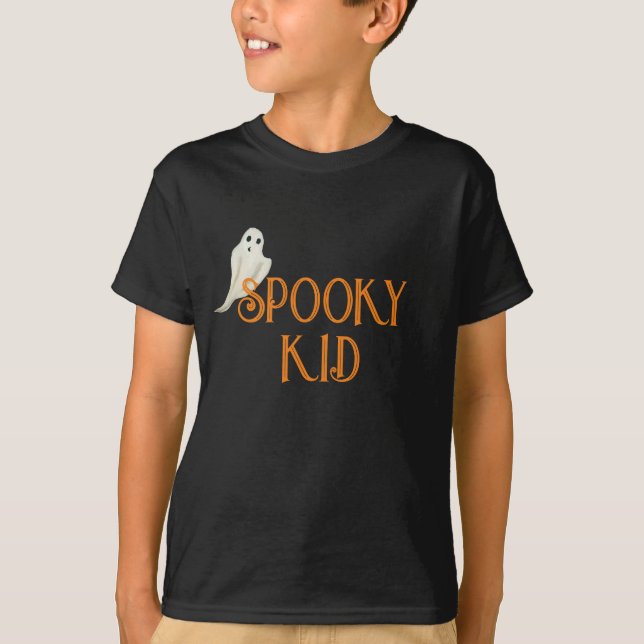 Spooky Kid Halloween T-Shirt (Framsida)
