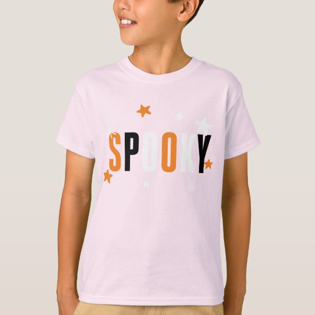 SPOOKY Kids Halloween Cute Shirt T Shirt (Framsida)