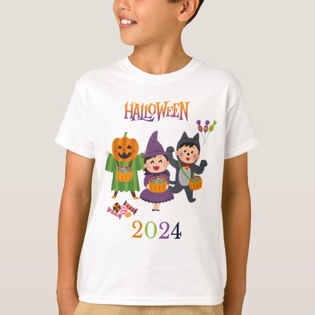 Spooky Kids Tee for Halloween Roligt (Framsida)