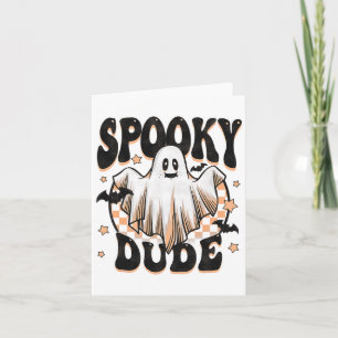Spooky Killen Groovy Ghost Halloween Costume Kids Kort
