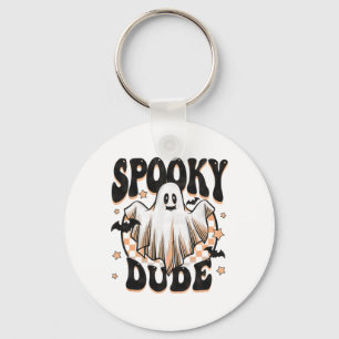 Spooky Killen Groovy Ghost Halloween Costume Kids Nyckelring