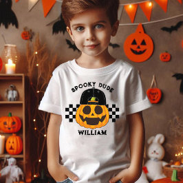 Spooky Killen Retro Pumpkin Småbarn Boys Halloween T Shirt