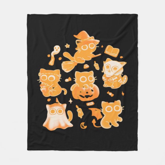 Spooky Kittens Classic T-Shirt Fleecefilt (Framsidan)