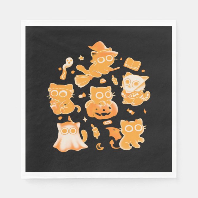 Spooky Kittens Classic T-Shirt Pappersservett (Framsidan)