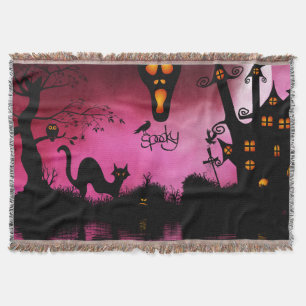 Spooky, konstig halloween-design filt