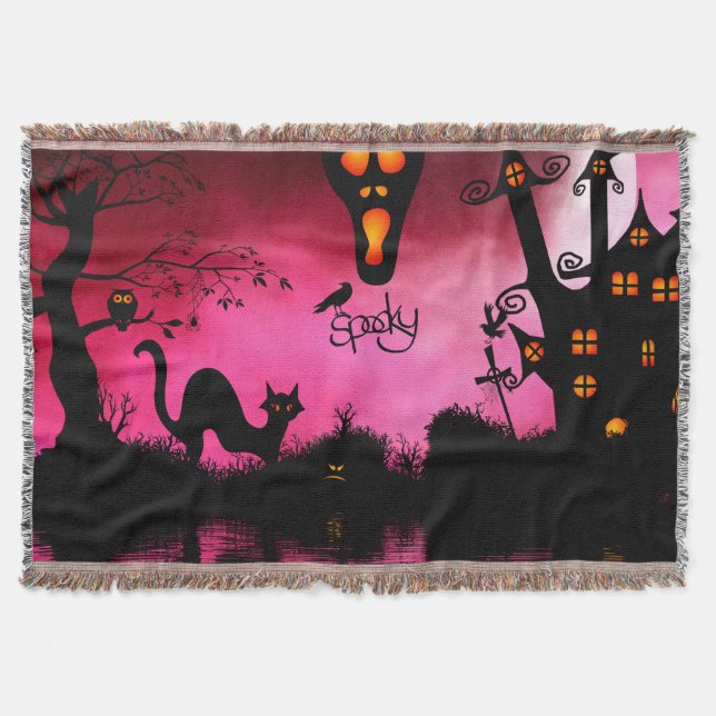Spooky, konstig halloween-design filt (Framsidan)