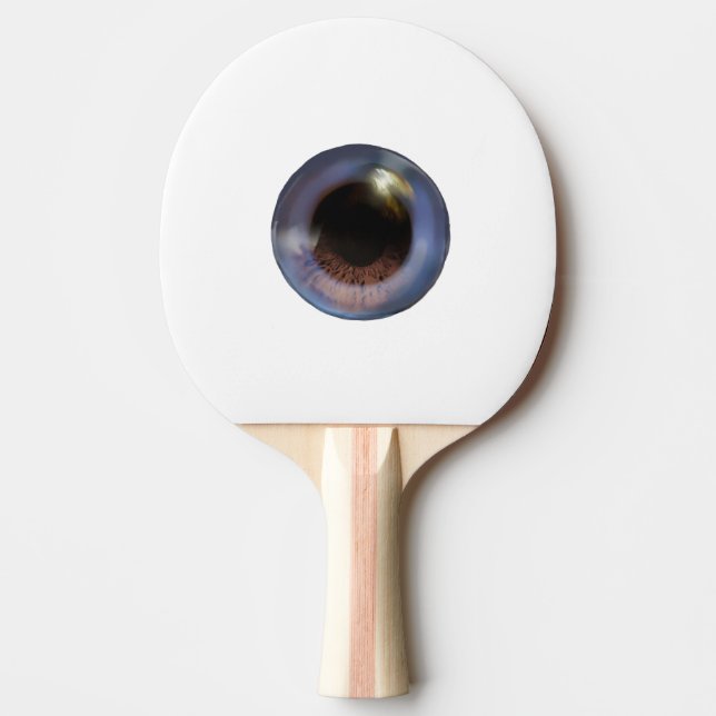 Spooky Konstig Realistic Blue Öga Eyeball Hallowee Pingisracket (Framsidan)