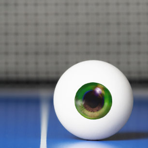 Spooky Konstig Realistic Grönt Eyeball Halloween Pingisboll