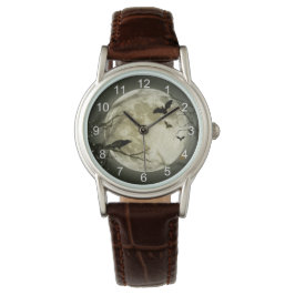 Spooky Kråka & Fladdermus över Måne Armbandsur