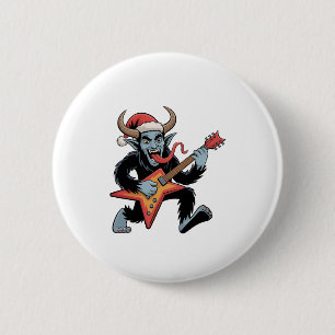 Spooky Krampus Guitar Electric Sten jul Knapp