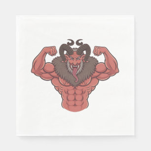 Spooky Krampus julflexing Muscle Fitness Pappersservett