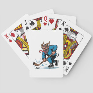 Spooky Krampus Spela Ice Hockey jul Casinokort