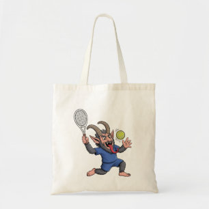 Spooky Krampus Spelar Tennis-jul Tygkasse
