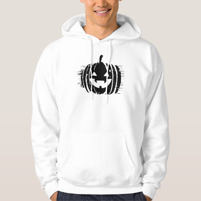 Spooky Laughing Pumpkin Head | Halloween Hoodie (Framsida)