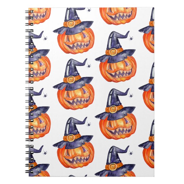Spooky leende Halloween-pumpa Anteckningsbok (Framsidan)