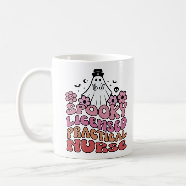 Spooky Licensed Practical Nurse Lpn Women Kaffemugg (Vänster)