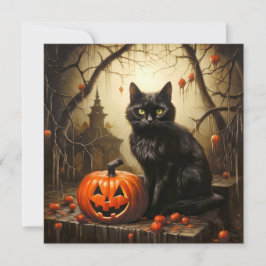 Spooky Little Black Cat Kort