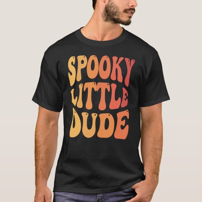 Spooky Little Boy Funny Halloween Costume T Shirt (Framsida)