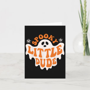 Spooky Little Boy Ghost Boo Halloween Småbarn Boy Kort
