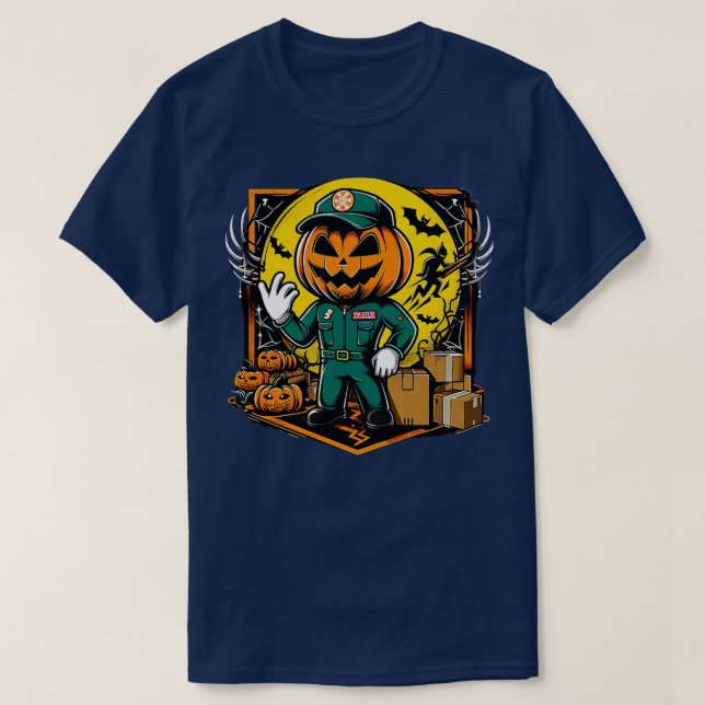 Spooky Logistics Manager Funny Halloween Witch 2 T Shirt (Design framsida)