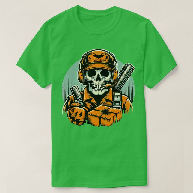 Spooky Logistics Manager Funny Halloween Witch T Shirt (Design framsida)