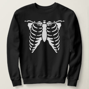 Spooky Lungs Xray Bones Graphic Horror Sweatshirt T Shirt
