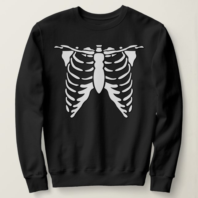 Spooky Lungs Xray Bones Graphic Horror Sweatshirt T Shirt (Design framsida)