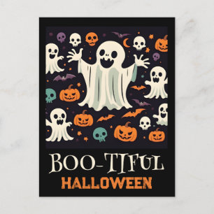 Spooky Lycklig Ghost Boo-tiful Halloween Helg Vykort