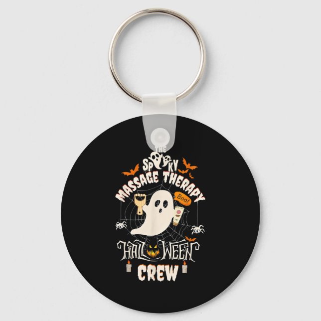 Spooky Mage Therapist Halloween Crew Lmt Therapy M Nyckelring (Framsida)