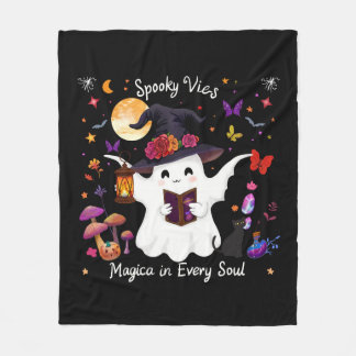 Spooky Magic & Whimsiic Natt Design Fleecefilt