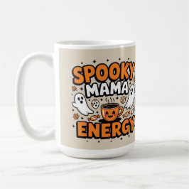 Spooky mama energy cute Halloween ghost Kaffemugg