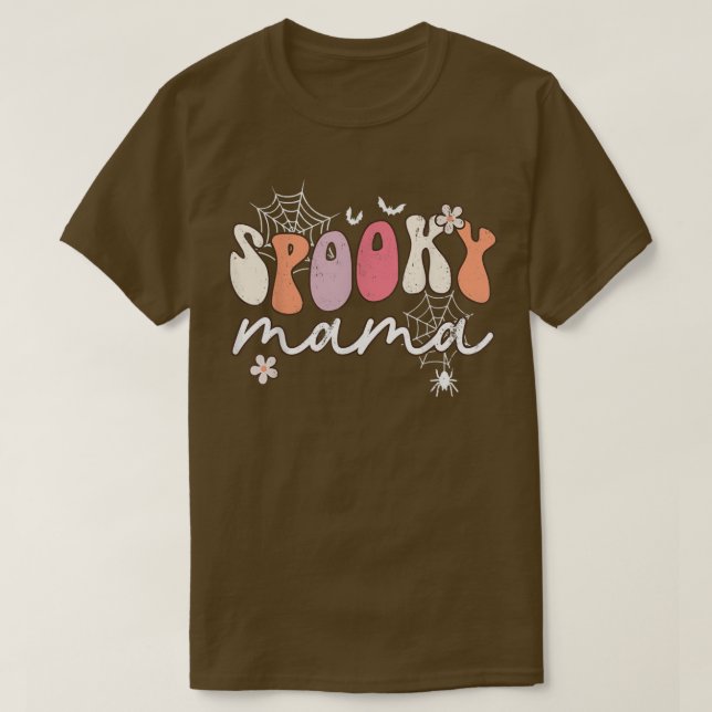 SPOOKY Mama Groovy Halloween 69 T Shirt (Design framsida)