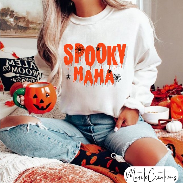 Spooky Mama Halloween sweatshirt, spooky season T Shirt (Skapare uppladdad)