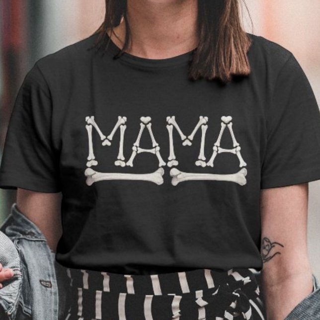 Spooky Mamma Bones Funny Halloween T Shirt (Skapare uppladdad)