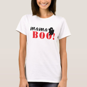 Spooky Mamma Boo Black Halloween Family T-Shirt