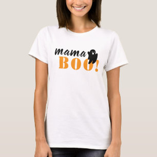 Spooky Mamma Boo Black Halloween Family T-Shirt