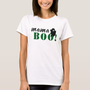 Spooky Mamma Boo Black Halloween Family T-Shirt